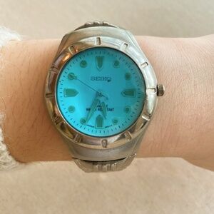 Vintage Seiko Turquoise Dome Water Resistant
